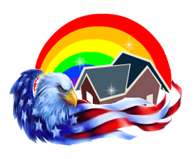 Rainbow House Logo with Eagle 1